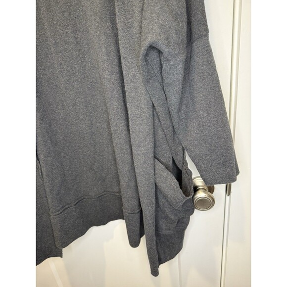 Pact Cardigan Womens Large/XL Gray Long Line Open Pockets Organic Cotton Beachy - Picture 5 of 5